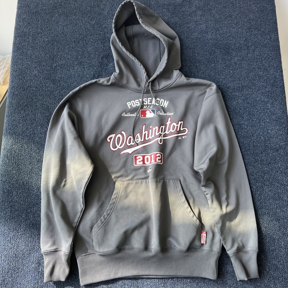 Washington Nationals Hoodie Mens Medium MLB Baseball Postseason 2012 Therma Base